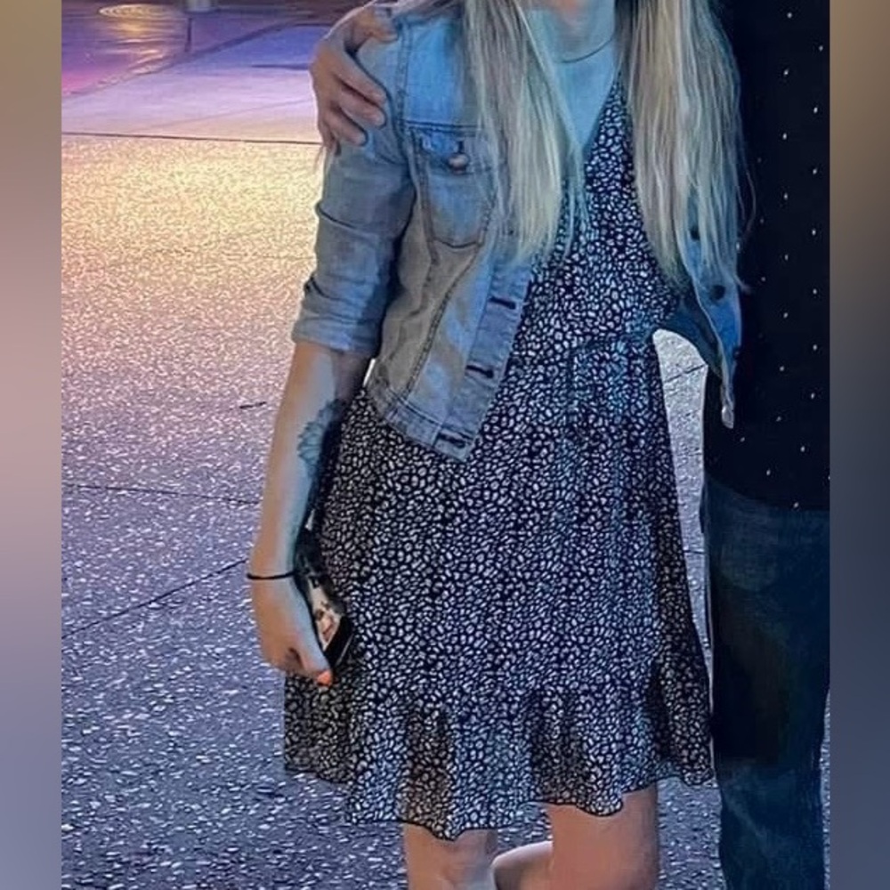 Black and White Patterned Dress